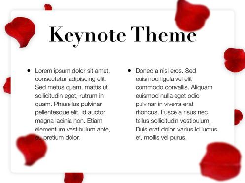 Rose Rain Keynote Template, Diapositive 5, 05778, Modèles de présentations — PoweredTemplate.com