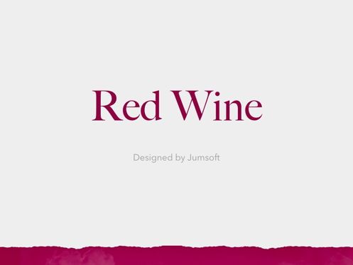 Red Wine PowerPoint Template, 슬라이드 3, 05788, 프레젠테이션 템플릿 — PoweredTemplate.com