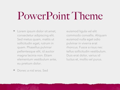Red Wine PowerPoint Template, Diapositiva 5, 05788, Plantillas de presentación — PoweredTemplate.com