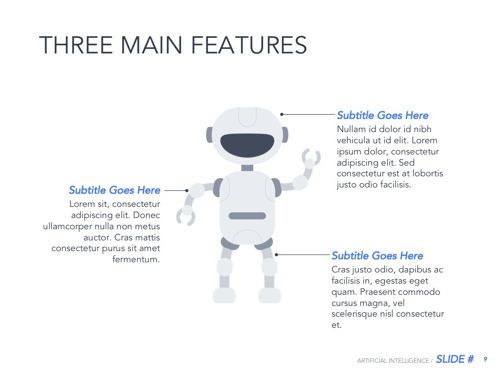 Robot Showcase Google Slides Template, Deslizar 10, 05789, Modelos de Apresentação — PoweredTemplate.com