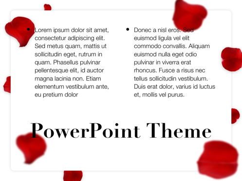Rose Rain PowerPoint Template, Diapositive 13, 05793, Modèles de présentations — PoweredTemplate.com