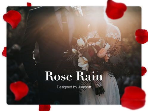 Rose Rain PowerPoint Template, Slide 2, 05793, Presentation Templates — PoweredTemplate.com