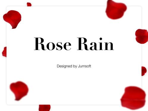 Rose Rain PowerPoint Template, 幻灯片 3, 05793, 演示模板 — PoweredTemplate.com