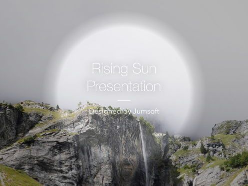 Rising Sun Keynote Template, Slide 2, 05794, Presentation Templates — PoweredTemplate.com