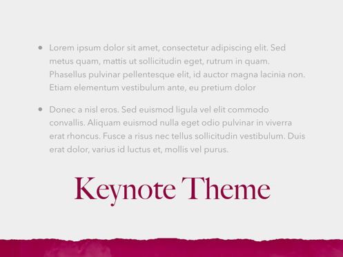 Red Wine Keynote Template, Slide 12, 05797, Modelli Presentazione — PoweredTemplate.com