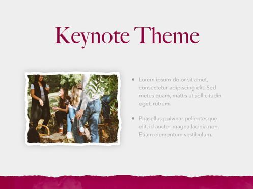 Red Wine Keynote Template, Slide 31, 05797, Modelli Presentazione — PoweredTemplate.com