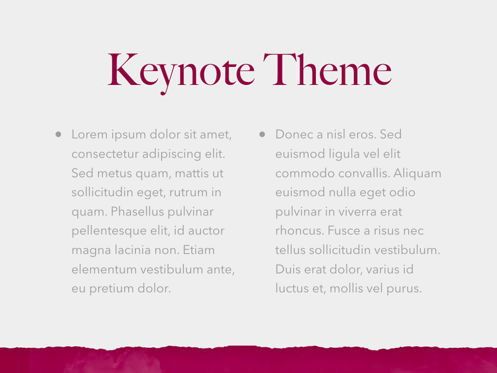 Red Wine Keynote Template, Slide 5, 05797, Modelli Presentazione — PoweredTemplate.com