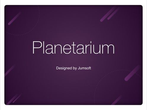Planetarium Keynote Template, Slide 2, 05805, Presentation Templates — PoweredTemplate.com