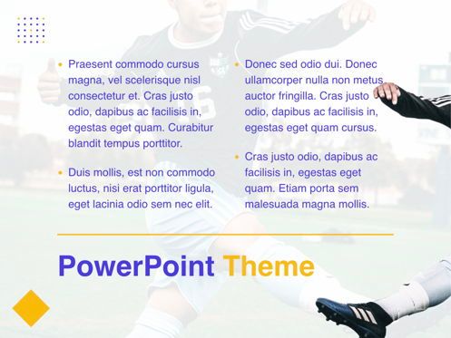 Soccer PowerPoint Template, 슬라이드 12, 05809, 프레젠테이션 템플릿 — PoweredTemplate.com