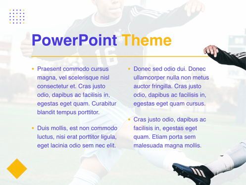 Soccer PowerPoint Template, 슬라이드 4, 05809, 프레젠테이션 템플릿 — PoweredTemplate.com