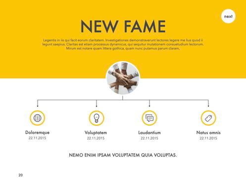 New Fame Powerpoint Presentation Template, Slide 14, 05840, Templat Presentasi — PoweredTemplate.com