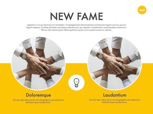 New Fame Powerpoint Presentation Template, Dia 17, 05840, Presentatie Templates — PoweredTemplate.com