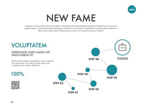 New Fame Powerpoint Presentation Template, Slide 18, 05840, Presentation Templates — PoweredTemplate.com