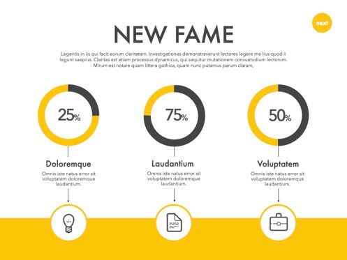 New Fame Powerpoint Presentation Template, Dia 21, 05840, Presentatie Templates — PoweredTemplate.com