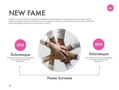 New Fame Powerpoint Presentation Template, Dia 24, 05840, Presentatie Templates — PoweredTemplate.com