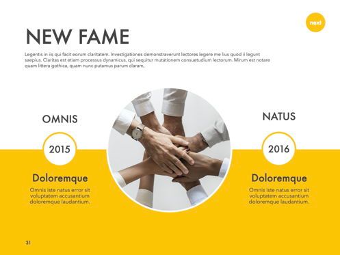 New Fame Powerpoint Presentation Template, Dia 26, 05840, Presentatie Templates — PoweredTemplate.com