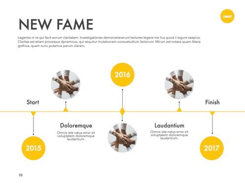 New Fame Powerpoint Presentation Template, Slide 3, 05840, Modelli Presentazione — PoweredTemplate.com