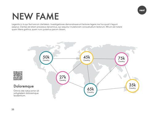 New Fame Powerpoint Presentation Template, Dia 30, 05840, Presentatie Templates — PoweredTemplate.com