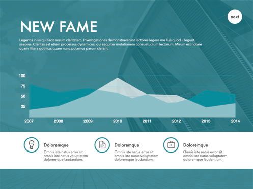 New Fame Powerpoint Presentation Template, Dia 39, 05840, Presentatie Templates — PoweredTemplate.com