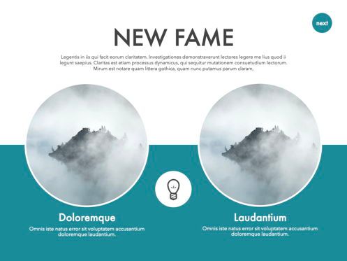 New Fame Powerpoint Presentation Template, Slide 4, 05840, Templat Presentasi — PoweredTemplate.com