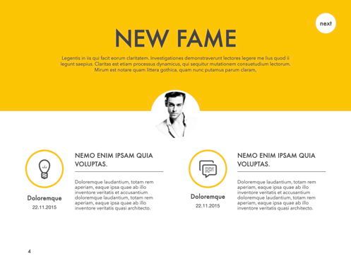 New Fame Powerpoint Presentation Template, Dia 45, 05840, Presentatie Templates — PoweredTemplate.com