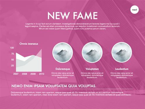 New Fame Powerpoint Presentation Template, Dia 5, 05840, Presentatie Templates — PoweredTemplate.com