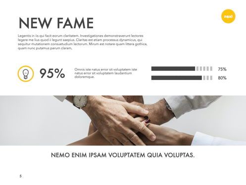 New Fame Powerpoint Presentation Template, Dia 52, 05840, Presentatie Templates — PoweredTemplate.com