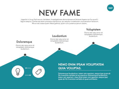 New Fame Powerpoint Presentation Template, Dia 9, 05840, Presentatie Templates — PoweredTemplate.com