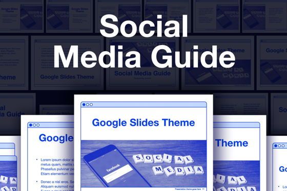 Social Media Guide Google Slides, Theme Google Slides, 05854, Modèles de présentations — PoweredTemplate.com