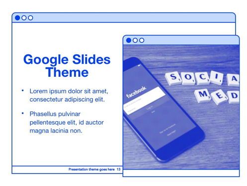 Social Media Guide Google Slides, Deslizar 14, 05854, Modelos de Apresentação — PoweredTemplate.com