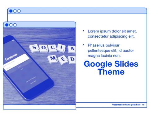 Social Media Guide Google Slides, Deslizar 17, 05854, Modelos de Apresentação — PoweredTemplate.com