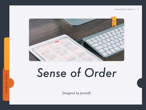 Sense of Order Keynote Template, Slide 2, 05858, Presentation Templates — PoweredTemplate.com