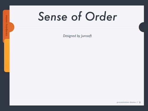 Sense of Order Keynote Template, Dia 3, 05858, Presentatie Templates — PoweredTemplate.com
