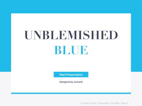 Unblemished Blue Keynote Template, Slide 2, 05859, Presentation Templates — PoweredTemplate.com