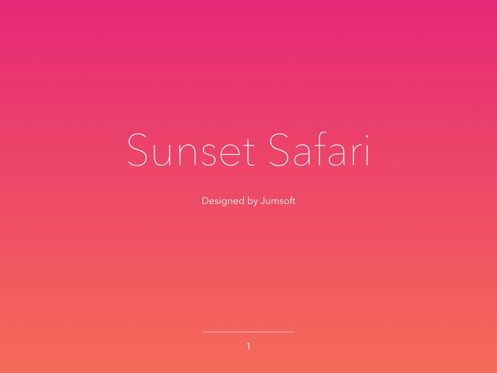Sunset Safari Keynote Template, 幻灯片 2, 05862, 演示模板 — PoweredTemplate.com