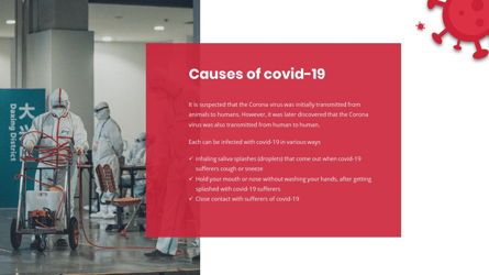 Covid19 - Presentation Template, スライド 5, 05870, 医療用図＆グラフ — PoweredTemplate.com