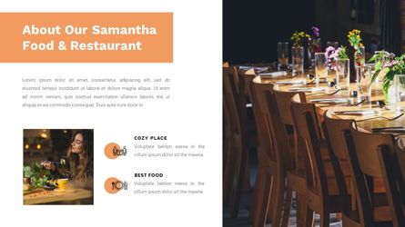 Samantha - Food Restaurant Powerpoint Template, スライド 3, 05875, プレゼンテーションテンプレート — PoweredTemplate.com