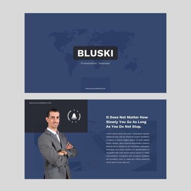 Bluski - PowerPoint Template, Diapositive 2, 05879, Modèles de présentations — PoweredTemplate.com