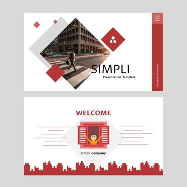 Simpli - PowerPoint Template, Diapositive 2, 05886, Modèles de présentations — PoweredTemplate.com