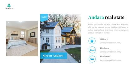 Andara - Real Estate Powerpoint Template, Dia 10, 05888, Tekstvakken — PoweredTemplate.com