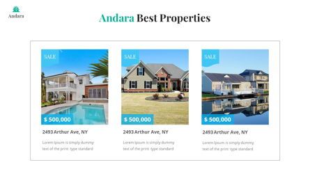 Andara - Real Estate Powerpoint Template, Slide 11, 05888, Text Boxes — PoweredTemplate.com
