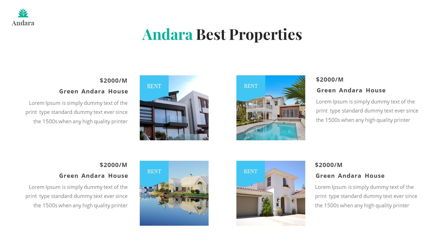 Andara - Real Estate Powerpoint Template, Slide 13, 05888, Text Boxes — PoweredTemplate.com
