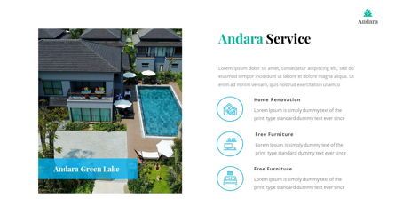 Andara - Real Estate Powerpoint Template, Slide 15, 05888, Text Boxes — PoweredTemplate.com