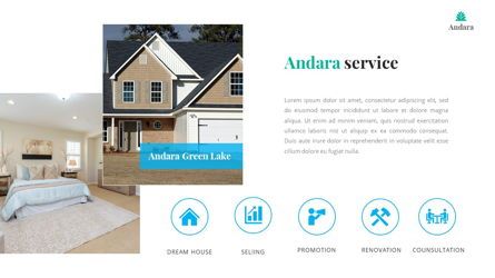 Andara - Real Estate Powerpoint Template, Dia 16, 05888, Tekstvakken — PoweredTemplate.com