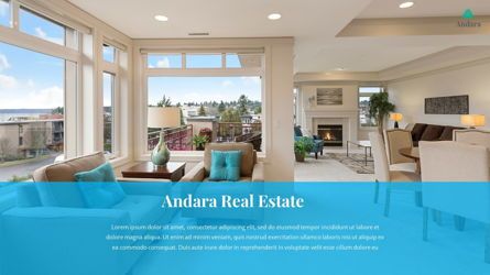 Andara - Real Estate Powerpoint Template, Slide 2, 05888, Text Boxes — PoweredTemplate.com