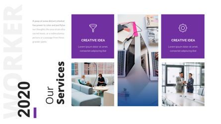 Worker - Creative Business Google Slides Template, Diapositiva 16, 05890, Modelos de negocios — PoweredTemplate.com
