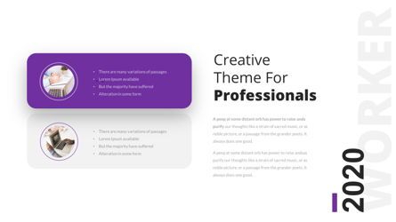 Worker - Creative Business PowerPoint Template, Diapositiva 15, 05891, Modelos de negocios — PoweredTemplate.com