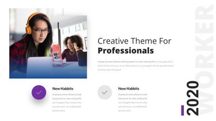 Worker - Creative Business PowerPoint Template, Diapositiva 20, 05891, Modelos de negocios — PoweredTemplate.com