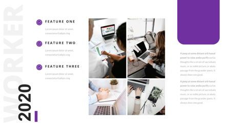 Worker - Creative Business PowerPoint Template, Diapositiva 22, 05891, Modelos de negocios — PoweredTemplate.com