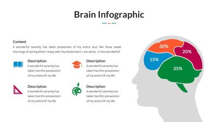Brain Infographic for Powerpoint Template, Slide 14, 05895, Business Models — PoweredTemplate.com